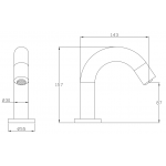 Walrus WR-505017-CPWE1 檯面感應龍頭連限流閥